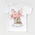 Be Hoppy Easter Bunny Shirt - Girls Easter Tee - Madi Moosh Boutique