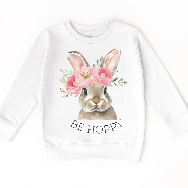 Be Hoppy Easter Bunny Shirt - Girls Easter Tee - Madi Moosh Boutique