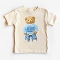 Teddy Bear Jesus Loves Me Shirt - Christian Tee - Madi Moosh Boutique