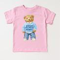 Teddy Bear Jesus Loves Me Shirt - Christian Tee - Madi Moosh Boutique