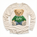 Lucky Teddy Bear St. Ptrick's Shirt - Kies Tee - Madi Moosh Boutique