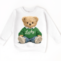 Lucky Teddy Bear St. Ptrick's Shirt - Kies Tee - Madi Moosh Boutique