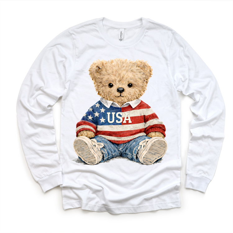 USA 4th Of July Teddy Bear Shirt - Independence Day Tee - Madi Moosh Boutique