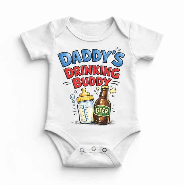 Daddy's Drinking Buddy Bodysuit - Funny Baby Bodysuit