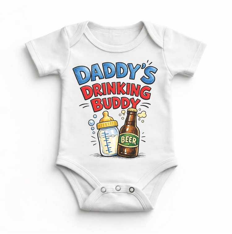 Daddy's Drinking Buddy Bodysuit - Funny Baby Bodysuit