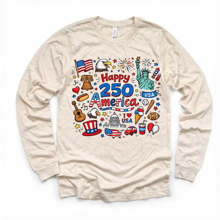 Happy 250 America Kids Shirt – Patriotic 4th of July Tee – USA 250th Birthday Toddler Shirt (2026)