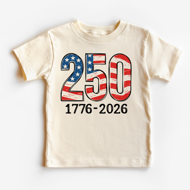 250th Birthday Shirt | 1776–2026 Patriotic Kids Tee | USA America Flag Shirt | Fourth of July Kids Outfit | Red White Blue Toddler Shirt