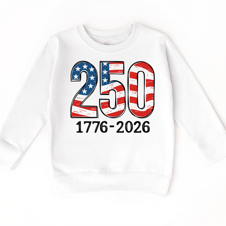 250th Birthday Shirt | 1776–2026 Patriotic Kids Tee | USA America Flag Shirt | Fourth of July Kids Outfit | Red White Blue Toddler Shirt