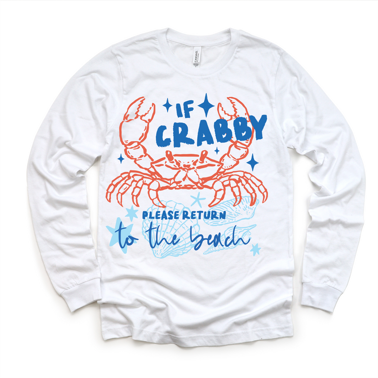 If Crabby Please Return to the Beach Toddler Shirt - Funny Summter Beach Kids Graphic Tee