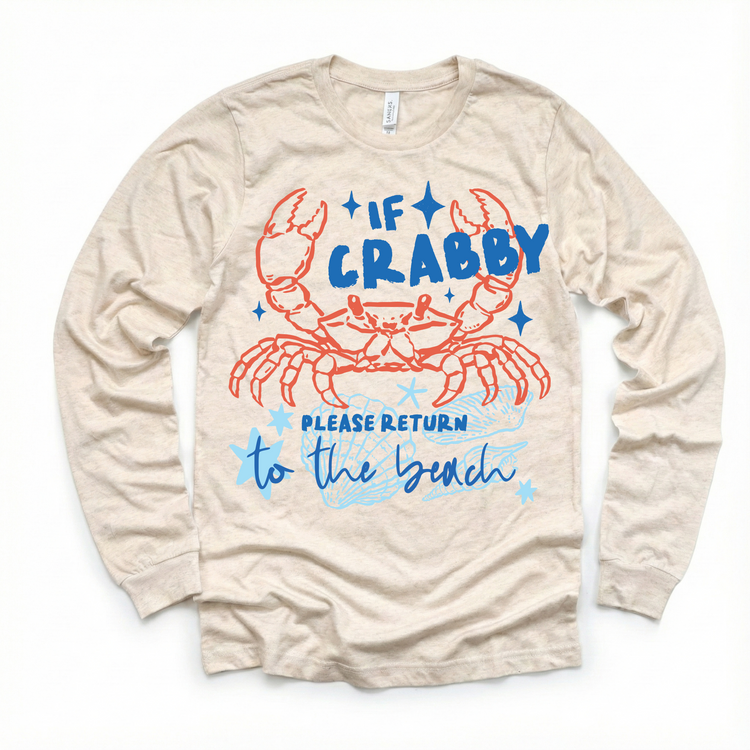 If Crabby Please Return to the Beach Toddler Shirt - Funny Summter Beach Kids Graphic Tee