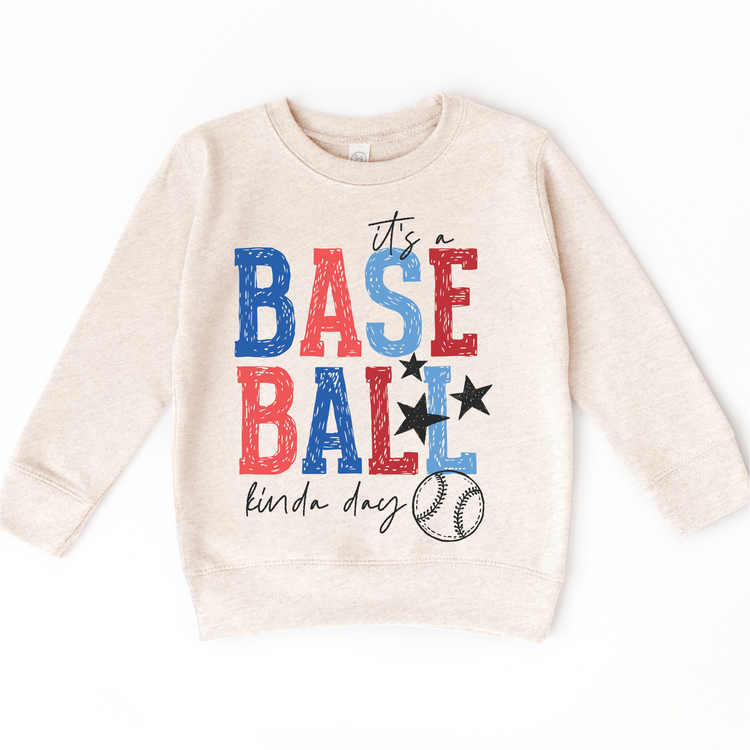 It’s a Baseball Kinda Day Patriotic Kids Shirt | Red White and Blue Baseball Tee for Boys and Girls