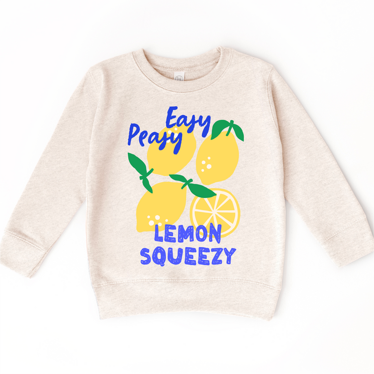 Easy Peasy Lemon Squeezy Kids Graphic Tee | Cute Summer Lemon Toddler & Youth Shirt