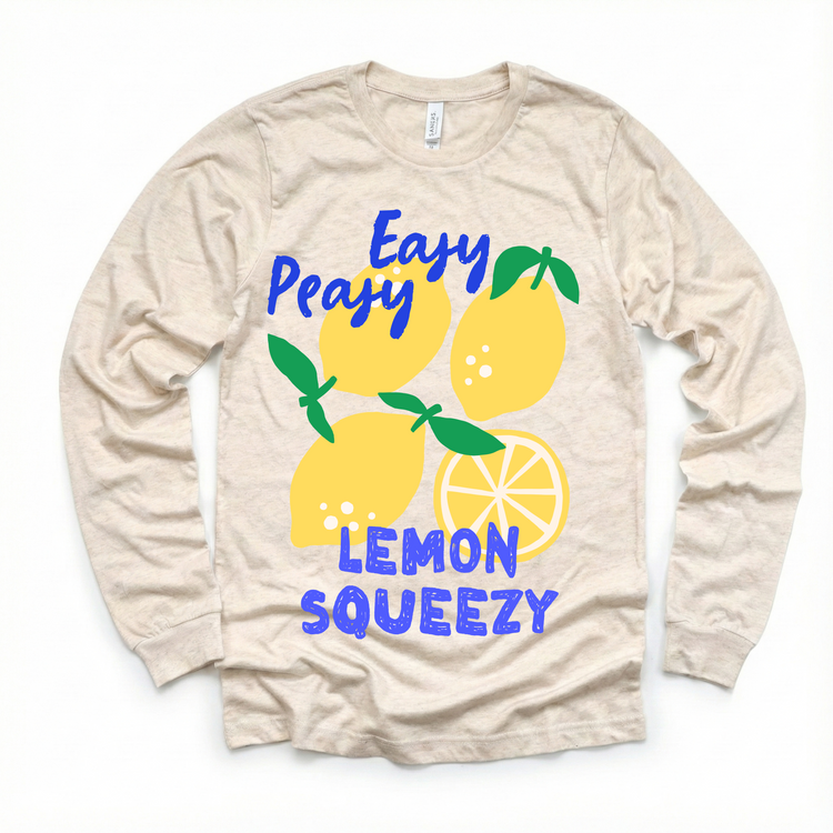 Easy Peasy Lemon Squeezy Kids Graphic Tee | Cute Summer Lemon Toddler & Youth Shirt