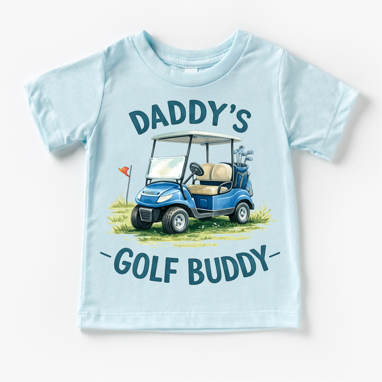 Daddy’s Golf Buddy Kids Shirt – Cute Golf Cart Toddler Tee – Golf Lover Baby Shirt – Father’s Day Kids Outfi