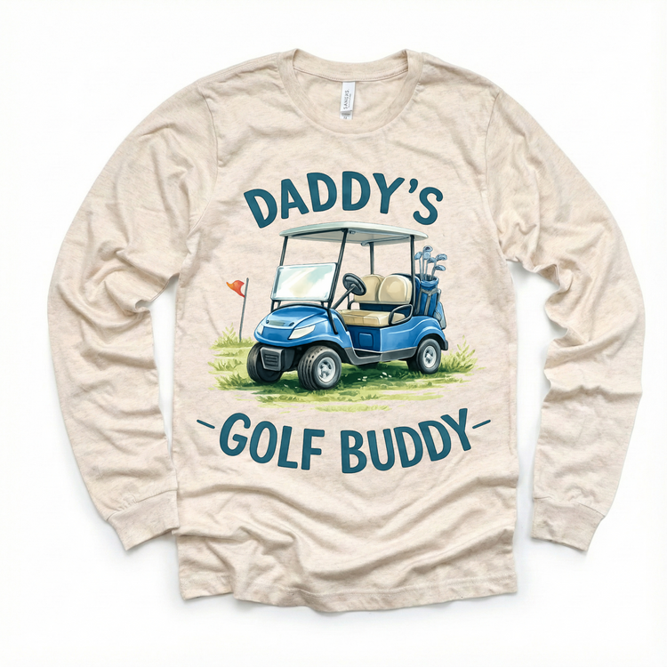 Daddy’s Golf Buddy Kids Shirt – Cute Golf Cart Toddler Tee – Golf Lover Baby Shirt – Father’s Day Kids Outfi