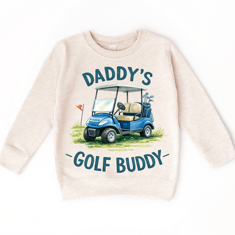 Daddy’s Golf Buddy Kids Shirt – Cute Golf Cart Toddler Tee – Golf Lover Baby Shirt – Father’s Day Kids Outfi