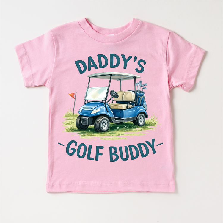 Daddy’s Golf Buddy Kids Shirt – Cute Golf Cart Toddler Tee – Golf Lover Baby Shirt – Father’s Day Kids Outfi