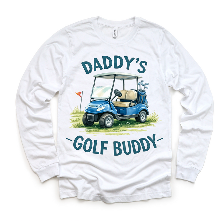 Daddy’s Golf Buddy Kids Shirt – Cute Golf Cart Toddler Tee – Golf Lover Baby Shirt – Father’s Day Kids Outfi