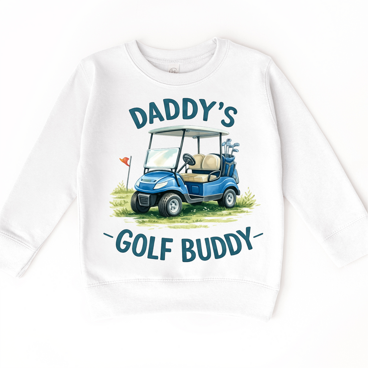 Daddy’s Golf Buddy Kids Shirt – Cute Golf Cart Toddler Tee – Golf Lover Baby Shirt – Father’s Day Kids Outfi