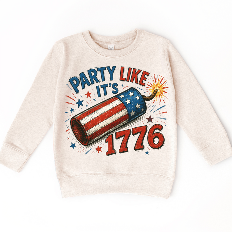 Party Like It’s 1776 Firecracker 4th Of  July Shirt – Red White Blue Independence Day Graphic