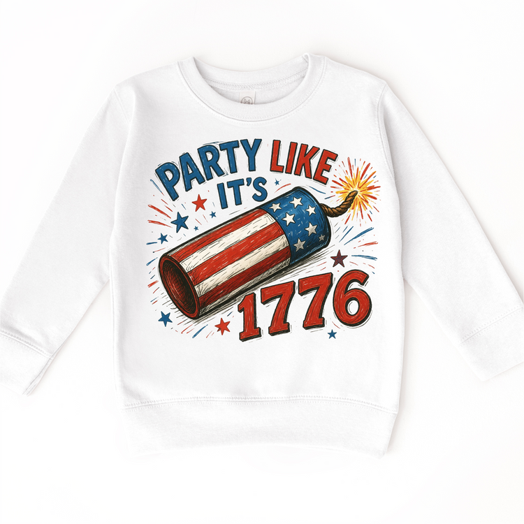 Party Like It’s 1776 Firecracker 4th Of  July Shirt – Red White Blue Independence Day Graphic