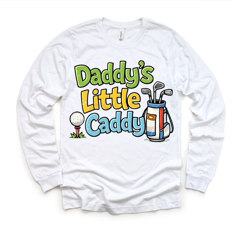 Daddy’s Little Caddy Kids Golf Shirt | Cute Golf Tee for Boys & Girls | Toddler Golf Outfit | Golf Lover Kids Shirt