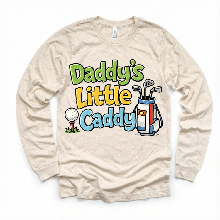 Daddy’s Little Caddy Kids Golf Shirt | Cute Golf Tee for Boys & Girls | Toddler Golf Outfit | Golf Lover Kids Shirt
