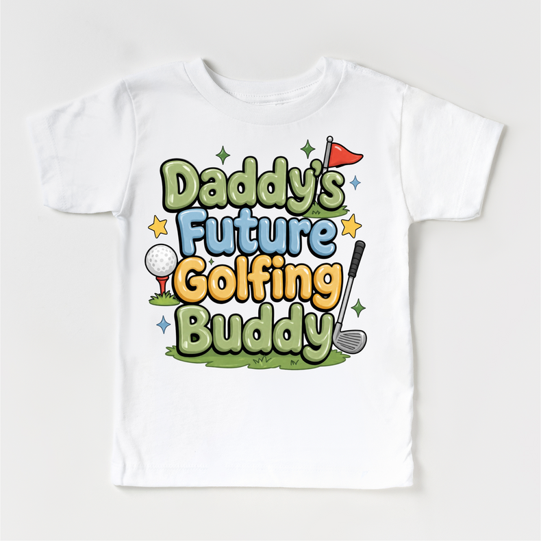 Daddy’s Future Golfing Buddy Shirt | Cute Kids Golf Tee | Toddler & Youth Golf Outfit | Baby Golf Shirt | Father Son Matching Tee