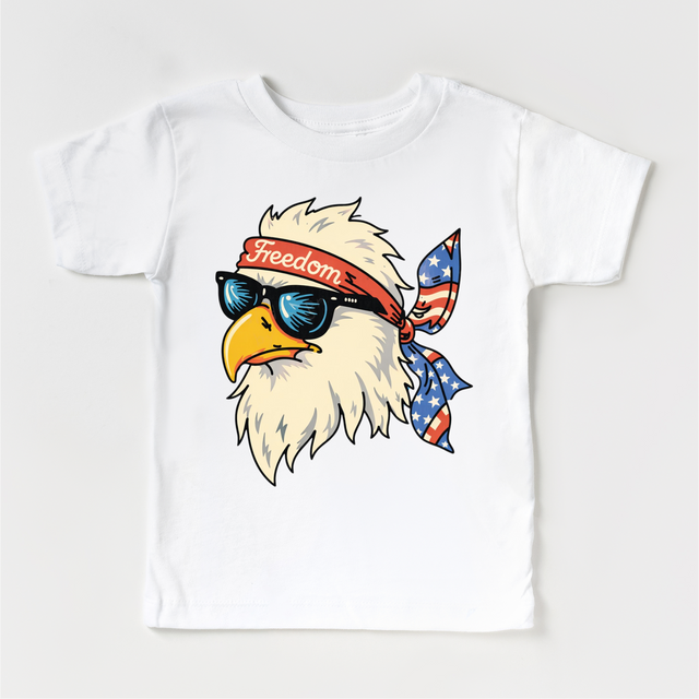 Kids Patriotic Eagle T-Shirt | Freedom Eagle Graphic Tee | 4th of July Kids Shirt | USA Americana Kids Tee