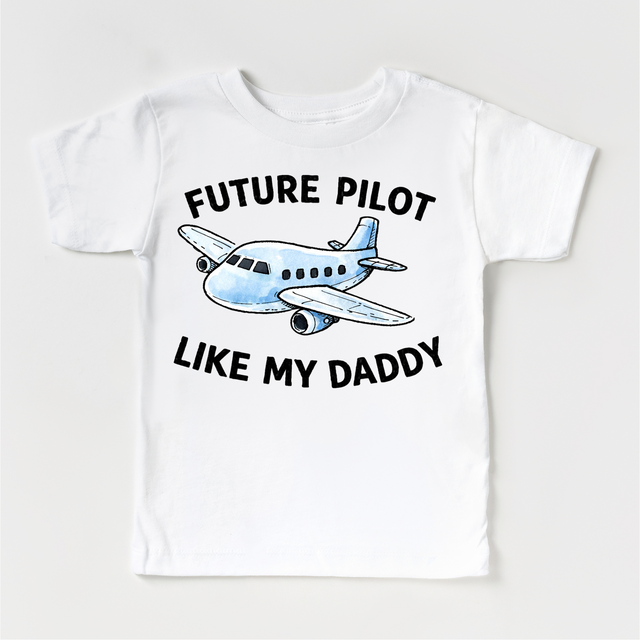 Future Pilot Kids Graphic Tee – Airplane Toddler Shirt – Aviation Kid Outfit
