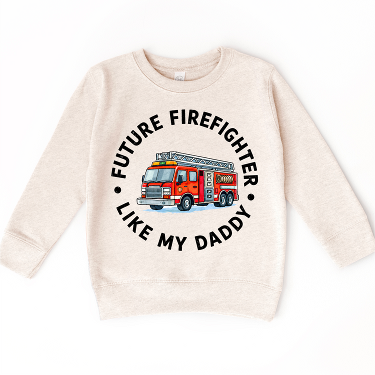 Future Firefighter Kids T-Shirt | Like My Daddy Firetruck Tee | Firefighter Kids Shirt | First Responder Kids Apparel