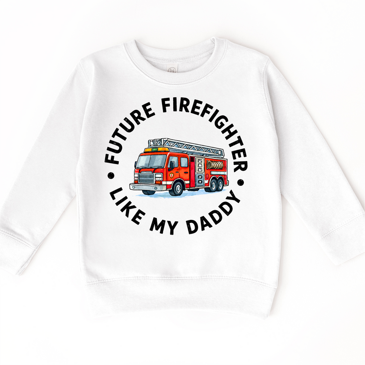 Future Firefighter Kids T-Shirt | Like My Daddy Firetruck Tee | Firefighter Kids Shirt | First Responder Kids Apparel