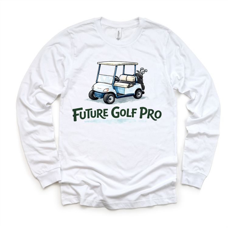 Future Golf Pro Kids T-Shirt | Golf Cart Kids Tee | Golf Lover Kids Shirt | Cute Golf Graphic Tee