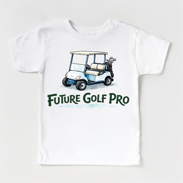 Future Golf Pro Kids T-Shirt | Golf Cart Kids Tee | Golf Lover Kids Shirt | Cute Golf Graphic Tee
