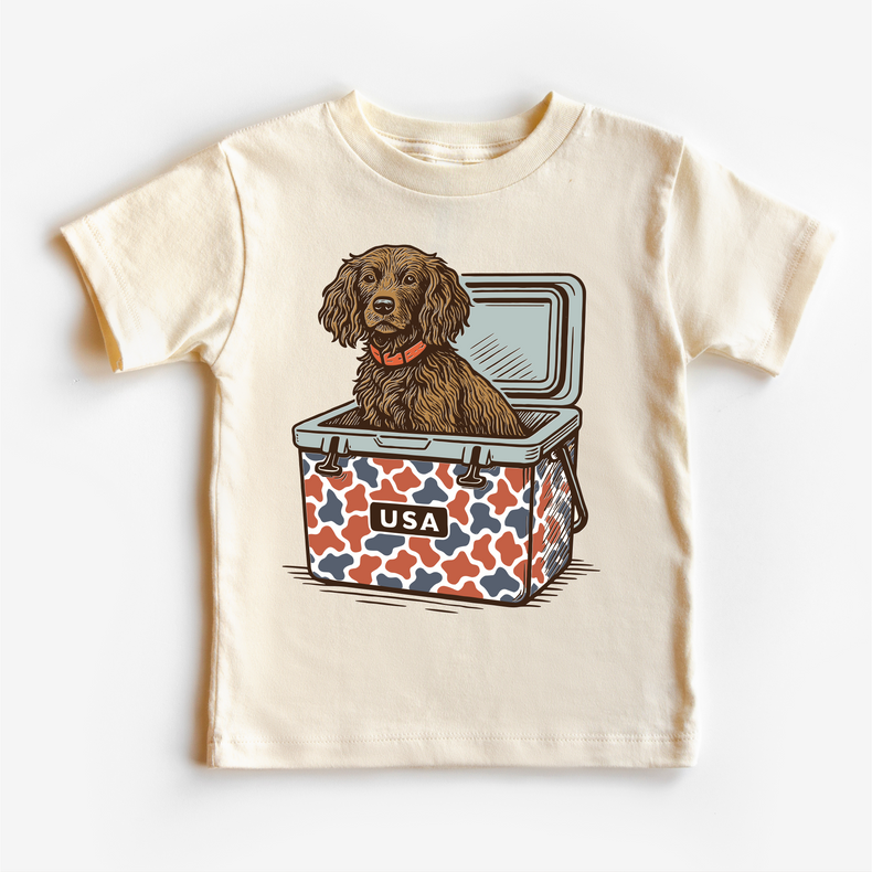 Kids Patriotic Dog Graphic Tee – 4th Of July USA Cooler Puppy Shirt, Summer Kids Tee