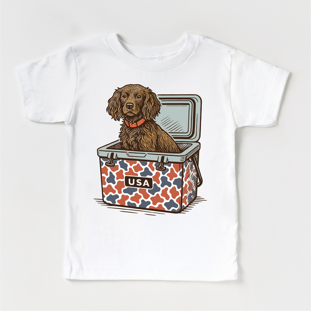 Kids Patriotic Dog Graphic Tee – 4th Of July USA Cooler Puppy Shirt, Summer Kids Tee