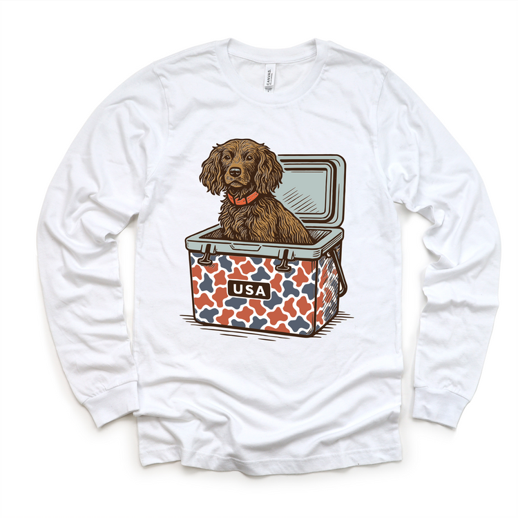 Kids Patriotic Dog Graphic Tee – 4th Of July USA Cooler Puppy Shirt, Summer Kids Tee