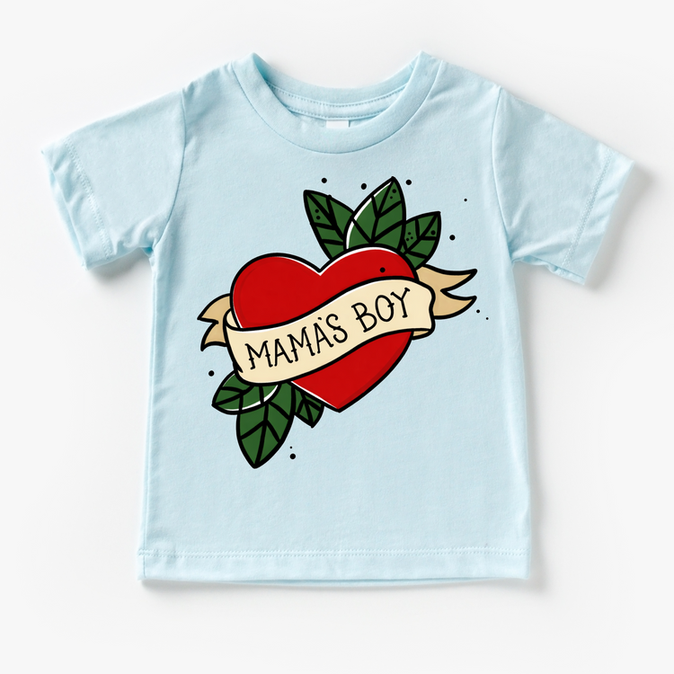 Mama's Boy Tattoo Heart T-Shirt – Kids Tee