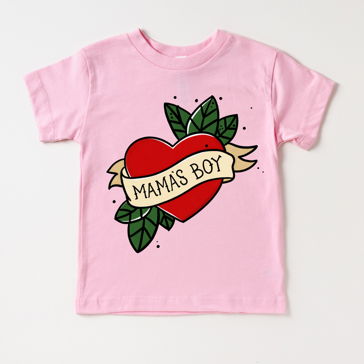 Mama's Boy Tattoo Heart T-Shirt – Kids Tee