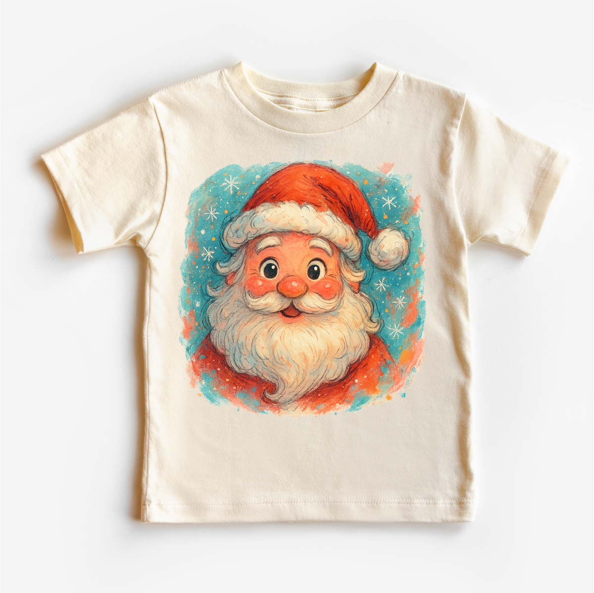Santa Clause Christmas Natural kids tee
