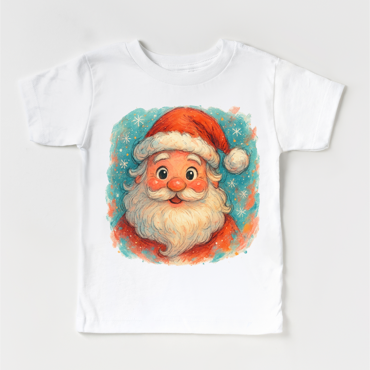 Santa Clause Christmas White kids tee