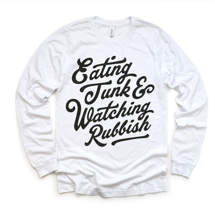 Eating Junk And Watching Rubbish Christmas T-Shirt
