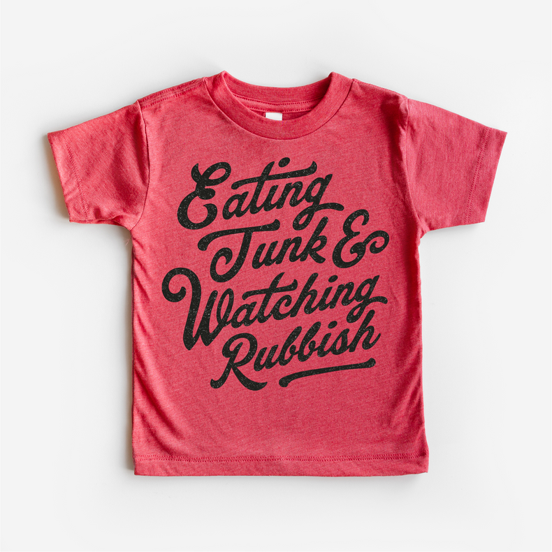 Eating Junk And Watching Rubbish Christmas T-Shirt