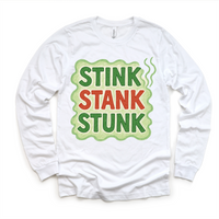 Stink Stank Stunk Christmas T-shirt by Madi Moosh