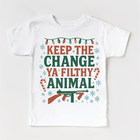 Keep the Change Ya Filthy Animal White kids shirt