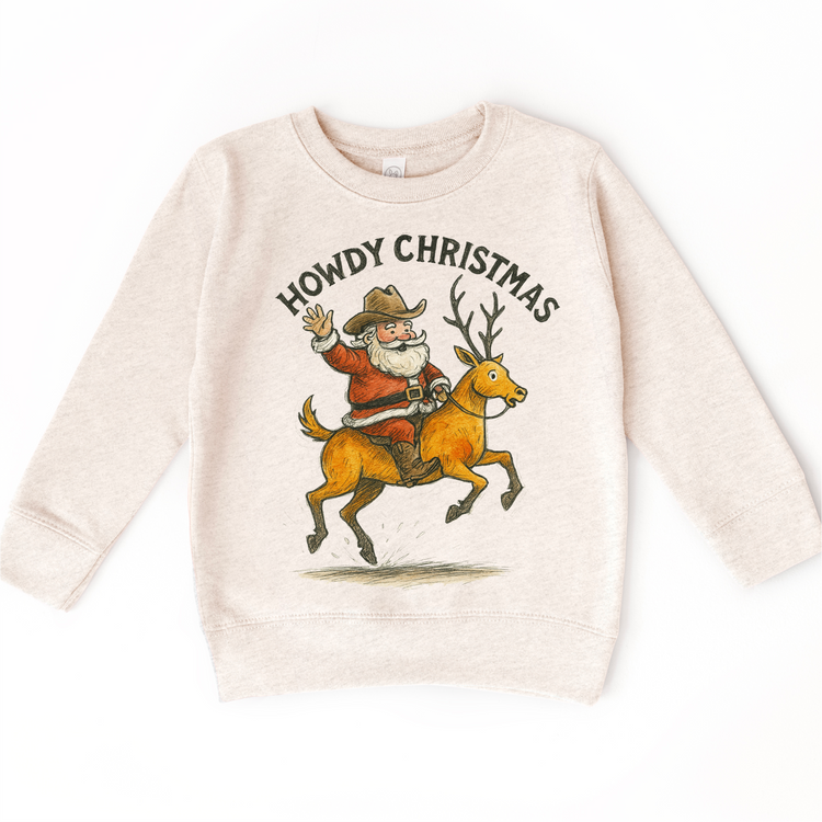 Howdy Christmas Rodeo Santa T-Shirt - Christmas Tee