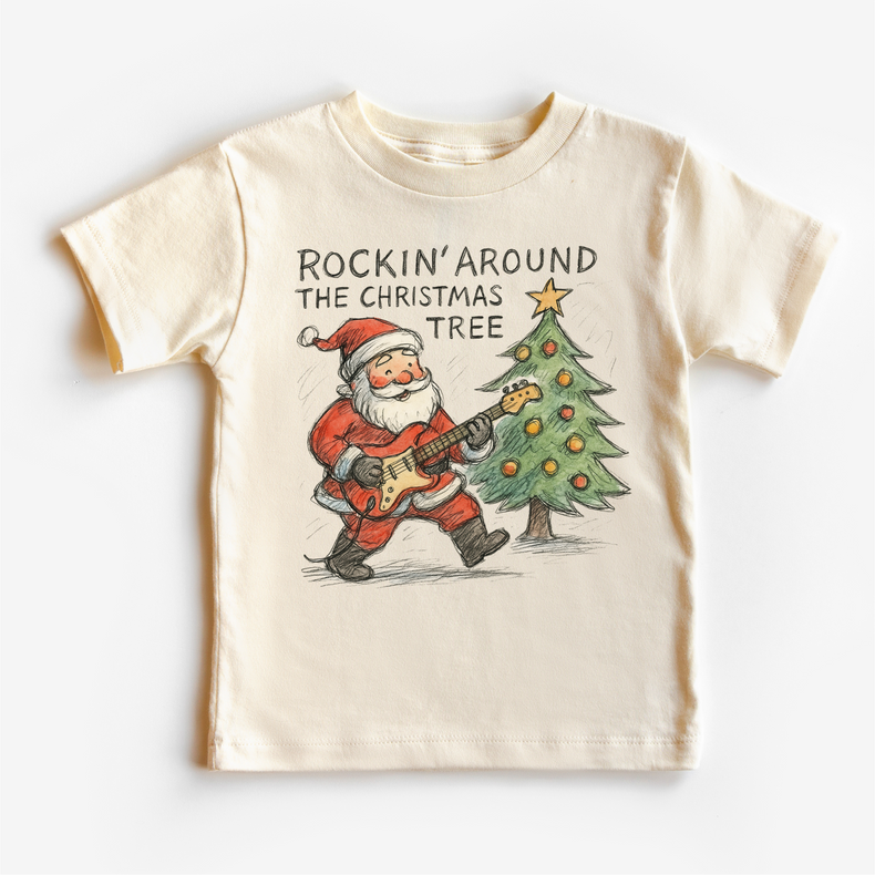 Rockin' Around The Christmas Tree T-Shirt - Kids Santa Shirt