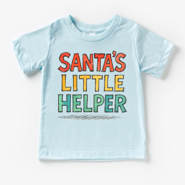 Santa's Little Helper Kids Christmas T-Shirt - Kids Christmas Tee