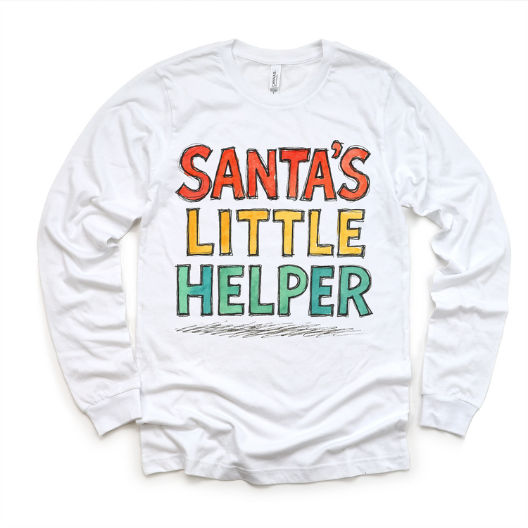 Santa's Little Helper Kids Christmas T-Shirt - Kids Christmas Tee