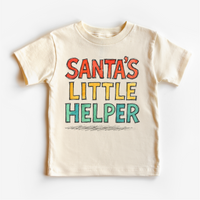 Santa's Little Helper Natural kids tee